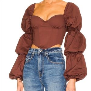 Brown crop top